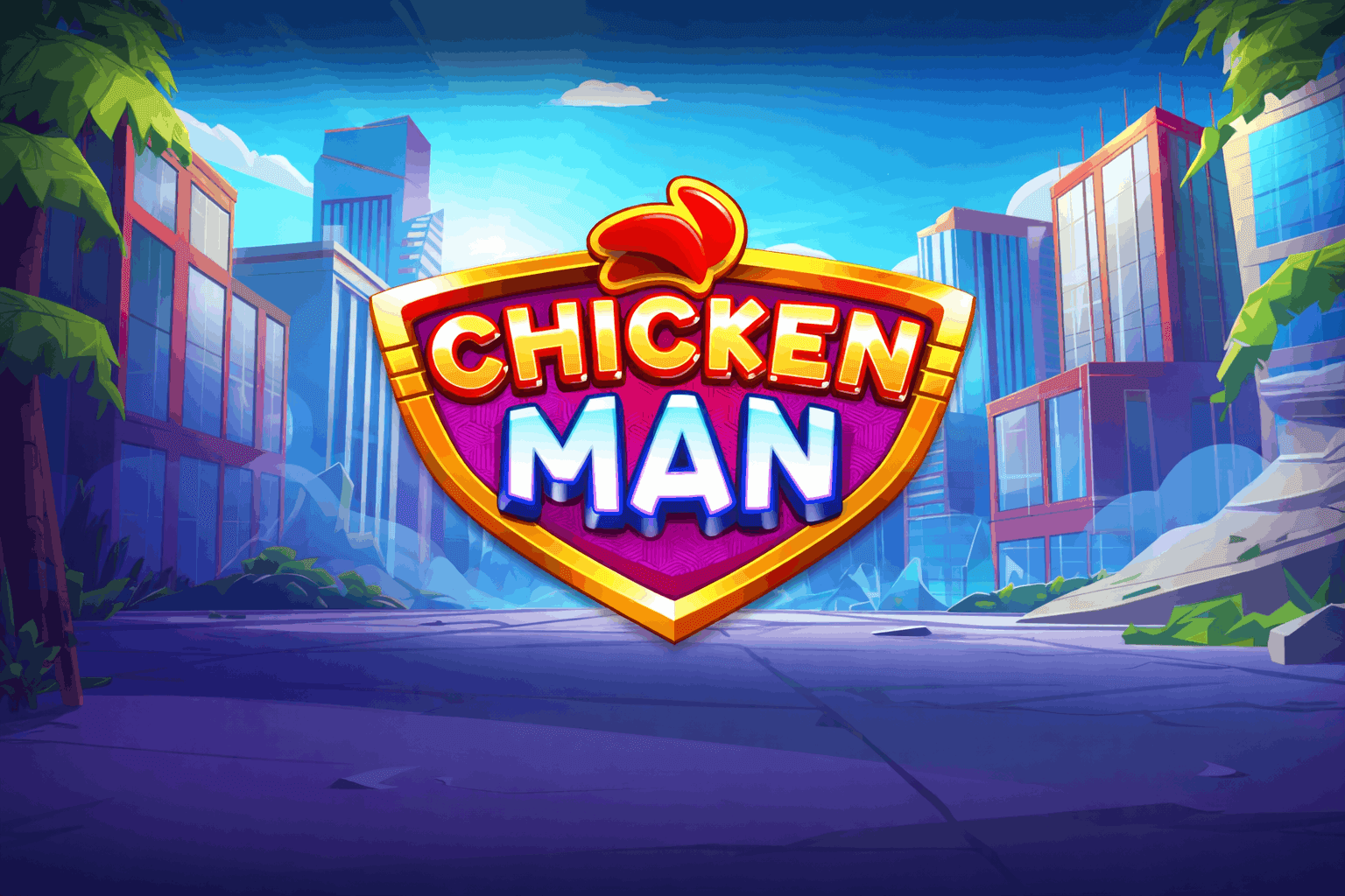 Chicken Man logo casino game logo.png