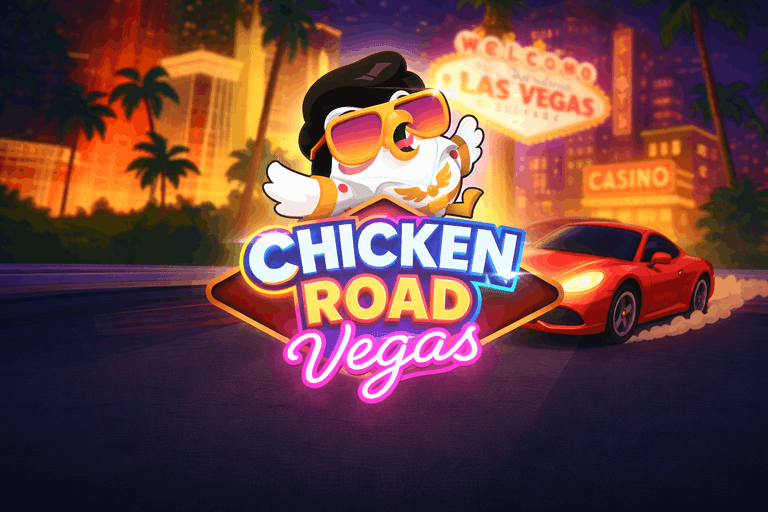 Chicken road vegas casino game logo.png